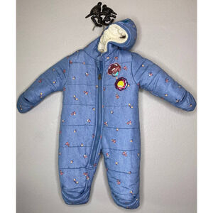 Adorable floral OshKosh B'Gosh 6 9 months Snowsuit Bunting